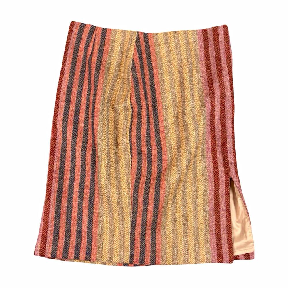 Vintage Boden Women’s Tweed Pencil Skirt US 10R Striped 100% British Wool
